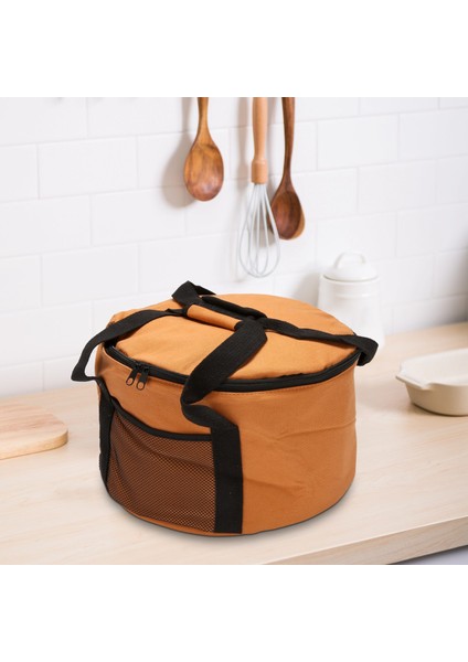 Su Geçirmez Piknik Sepeti Soğutucu Saklama Çantası Kamp Tencere Tote Kılıfı Büyük Yuvarlak Kanvas Termal Soğutucu Çanta (Yurt Dışından) fırsatları