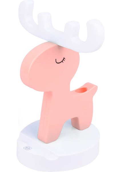 LED Basın Anahtarı Iskandinav Boynuzları Işıklar Pembe Geyik ve Beyaz Boynuz (Yurt Dışından)