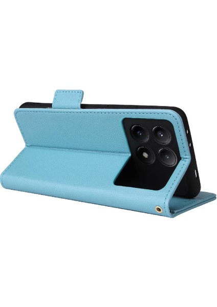 Xiaomi Poco X6 Pro Pu Deri Manyetik Yan Toka Cüzdan Kartı (Yurt Dışından)