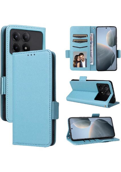 Xiaomi Poco X6 Pro Pu Deri Manyetik Yan Toka Cüzdan Kartı (Yurt Dışından)