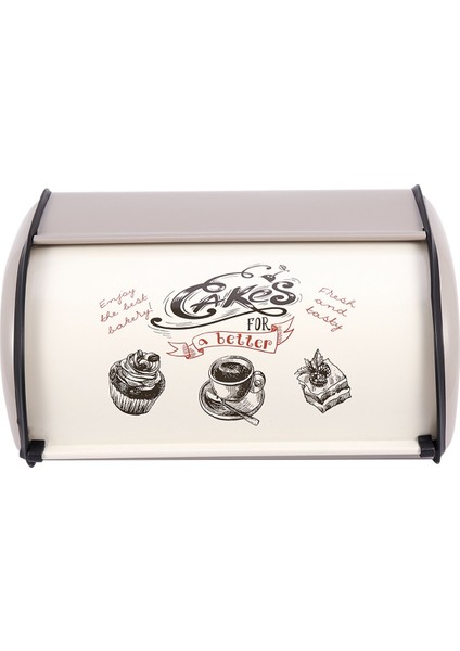 Vintage Ekmek Kutusu Depolama Toplaması Üst Açık Gri Ekmek Aperatif Kutuları (Yurt Dışından)