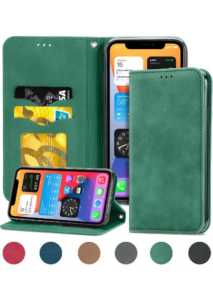 Iphone 11 Için Kılıf Pro Deri Kılıf Darbeye Basit Iş Cüzdan (Yurt Dışından)