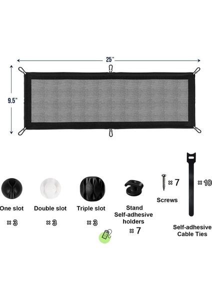 Stand Masası Için Masa Altı Kablo Yönetim Ağı, Mesh Kablo Yöneticisi (Yurt Dışından) fırsatları