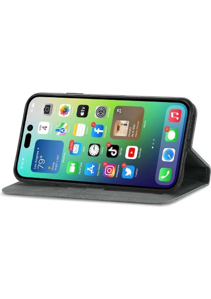 Iphone 14 Için Kılıf Artı Cüzdan Kapak Çevirin Basit Iş Darbeye Vaka (Yurt Dışından)