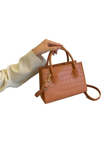 Kadın Taş Desenli Crossbody Çanta Küçük Kare Çanta (Yurt Dışından)