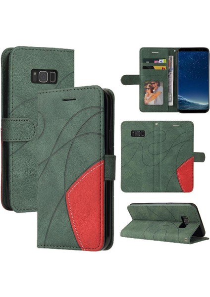 Samsung Galaxy S8 Artı Pu Deri Flip Folio Kılıf Kickstand ile (Yurt Dışından)