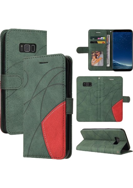 Samsung Galaxy S8 Artı Pu Deri Flip Folio Kılıf Kickstand ile (Yurt Dışından)