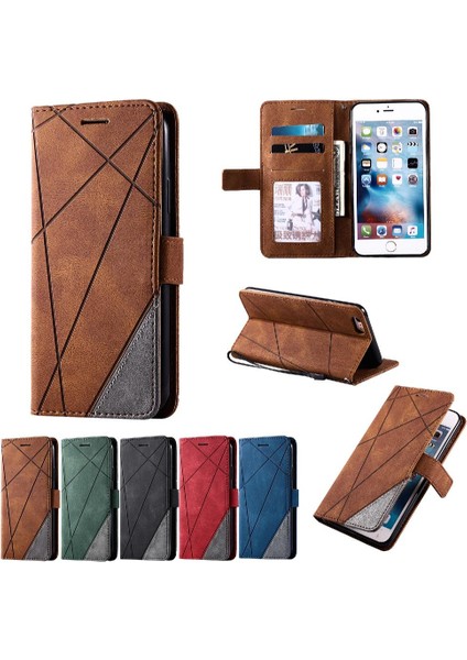 IPhone 6 Için Kılıf Artı/6s Artı Manyetik Pu Deri Kart Tutucu Kickstand (Yurt Dışından) modelleri