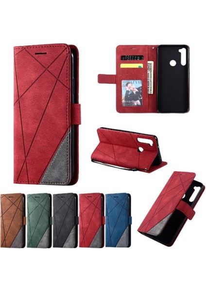 Xiaomi Redmi Not 8t Için Kılıf Cüzdan Çevir Folyo Kart Tutucu Kickstand Pu (Yurt Dışından)