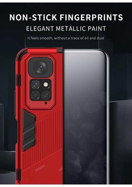 Xiaomi Redmi Not 11S Sağlam Askeri Kickstand Koruyucu Kapak (Yurt Dışından)