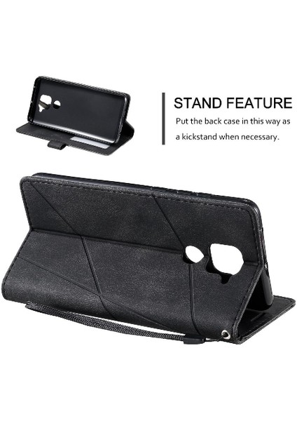 Xiaomi Redmi Not 9 Için Kılıf Pu Deri Kart Tutucu Kickstand Manyetik (Yurt Dışından)