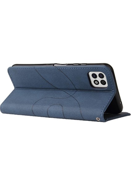 Samsung Galaxy A22 5g Iki Renkli Dikiş Pu Deri Flip Folio (Yurt Dışından) modelleri