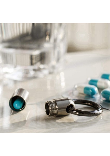 2pcs Su Geçirmez Paslanmaz Çelik Hap Kutusu Hap Şişesi Önbellek Hap Kutusu (Yurt Dışından) fırsatları