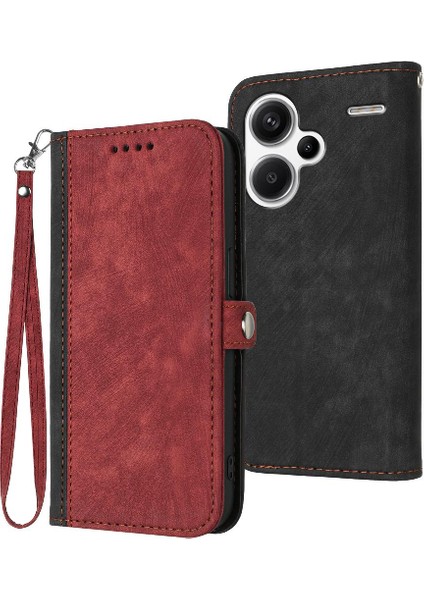 Xiaomi Redmi Not Için Kılıf 13 Pro Artı Kart Yuvası Standı ile Kickstand Pu (Yurt Dışından)