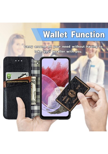 Samsung Galaxy M34 5g Moda Tasarım Cüzdan Fonksiyonu Için Kılıf Kapak Çevirin (Yurt Dışından)