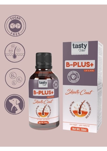 Kediler Için Plus B Damla 50ml (Kedi Tüy Dökümü Önleyici Damla) fiyatları
