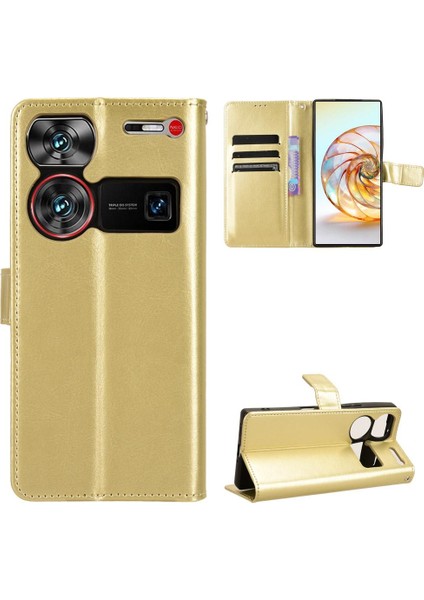 Zte Nubia Z60 Ultra Kart Tutucu Manyetik Kapak Çevirin Cüzdan (Yurt Dışından)