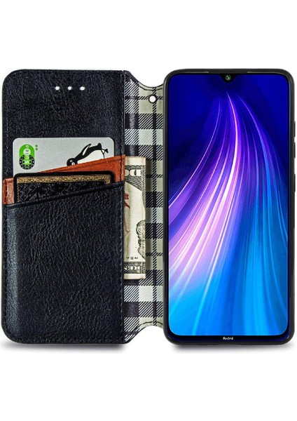 Xıaomı Redmi Not 8 Için Kılıf Cüzdan Fonksiyonu Deri Kılıf Moda Tasarımı (Yurt Dışından)