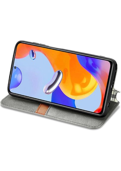 Xıaomı Redmi Not 11 Için Kılıf Pro Cüzdan Fonksiyonu Deri Kılıf Kapak Çevirin (Yurt Dışından)