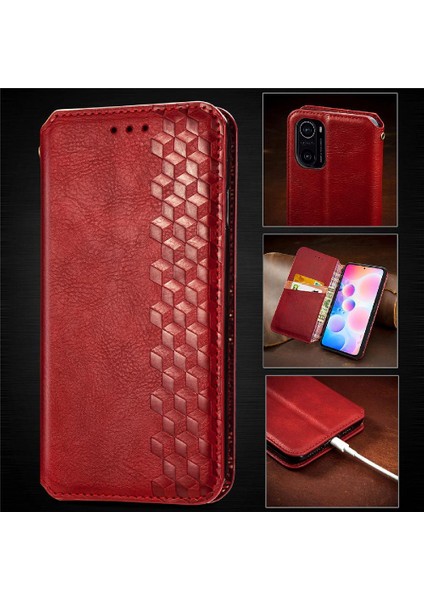 Xıaomı Redmi Için K40 Kılıf Cüzdan Fonksiyonu Kapak Kapak Moda (Yurt Dışından)