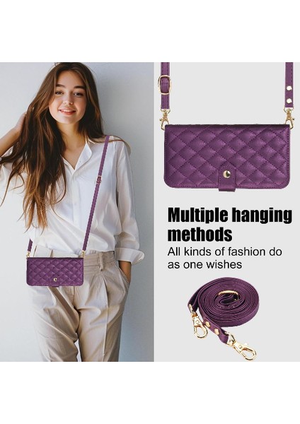 5 Kart Yuvaları ile Google Piksel 8 Anti Hırsızlık Fırça Crossbody Tarzı Için Kılıf (Yurt Dışından)
