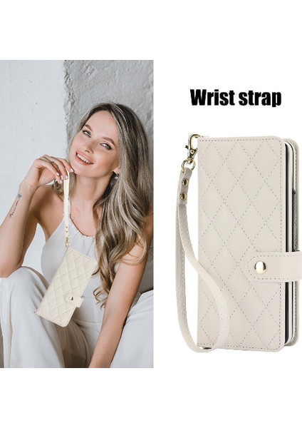 Samsung Galaxy Z Fold 3 Crossbody Tarzı 5 Kart Yuvaları ile Standı (Yurt Dışından)