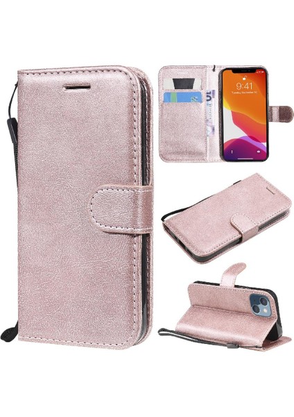 Kart Yuvası ile iphone 13 Mini Için Flip Case Iş Cüzdan Telefon Kılıfı (Yurt Dışından)