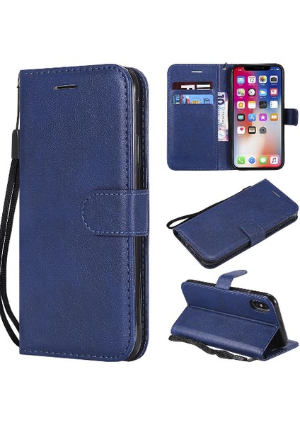 Kart Yuvası Klasik Düz Renk Iş Çantası ile iphone X/xs Için Flip Case (Yurt Dışından)