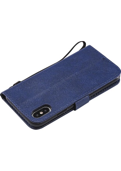 Kart Yuvası Klasik Düz Renk Iş Çantası ile iphone X/xs Için Flip Case (Yurt Dışından)