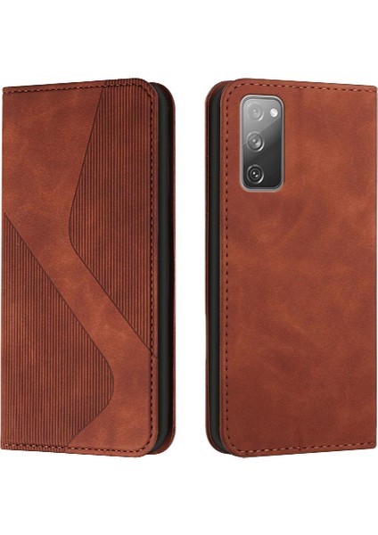 Samsung Galaxy S20 Fe Manyetik Pu Deri Için Kılıf Folio Kapak Cüzdan Kart (Yurt Dışından)