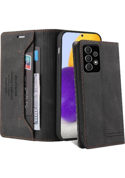 Samsung Galaxy A72 5g Kickstand Premium Deri Premium Deri Kılıf (Yurt Dışından)