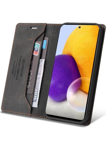 Samsung Galaxy A72 5g Kickstand Premium Deri Premium Deri Kılıf (Yurt Dışından)