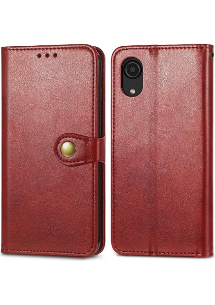 Samsung Galaxy A03 Çekirdek Zarif Iş Deri Kılıf Cüzdan (Yurt Dışından)