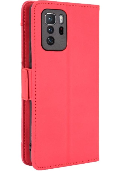 Xiaomi Poco X3 Gt Için Kılıf Ayarlanabilir Ayrılabilir Kart Tutucu Manyetik Kapatma Deri Cüzdan Kapak (Yurt Dışından)