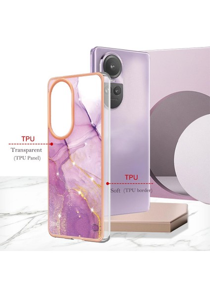 Oppo Oppo 10 Pro 5g Koruma Için Kılıf Mermer Desen Ince Tpu Yumuşak Tampon (Yurt Dışından)