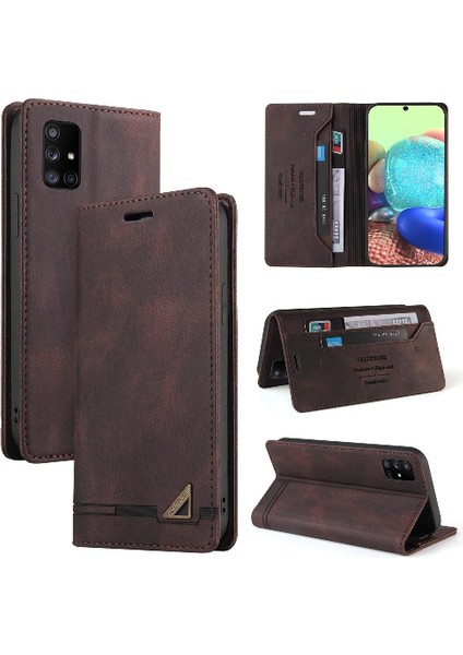 Samsung Galaxy A71 4g Kickstand Iki Kart Yuvaları Premium Deri (Yurt Dışından)