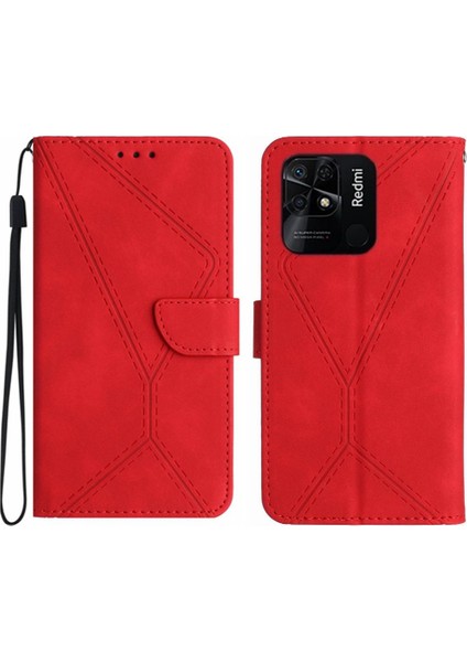 Xiaomi Redmi 10C Telefon Kılıfı Için Yumuşak Pu Deri Deri Cüzdan Yüksek (Yurt Dışından)