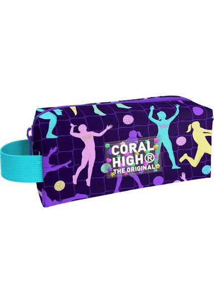 Kids Mor Voleybol Desenli Kalem Çantası 22076