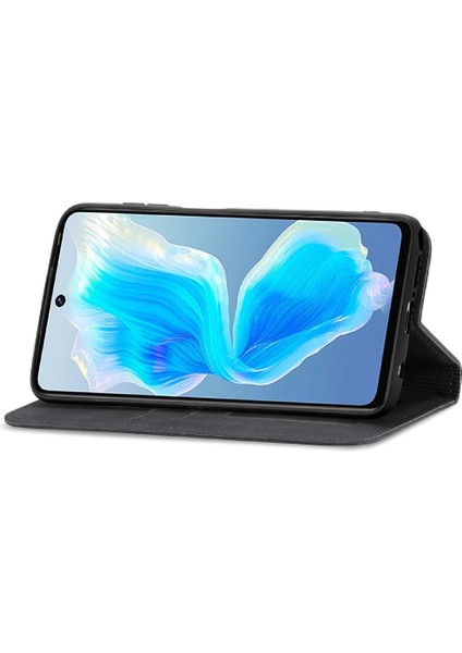 Tecno Camon 18 Deri Kılıf Fermuar Cüzdan Kordon Basit (Yurt Dışından)