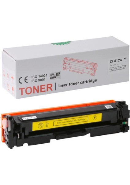 Hp Uyumlu CF412A (410A) & Canon Uyumlu CRG-046Y Toner Sarı