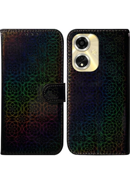 Oppo A59 5g Premium Pu Deri Cüzdan Kılıf Glitter Renkli Standı (Yurt Dışından)