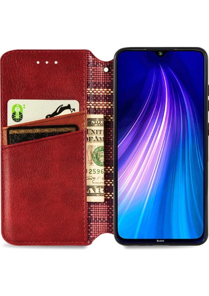 Xıaomı Redmi Not 8 Için Kılıf Cüzdan Fonksiyonu Deri Kılıf Moda Tasarımı (Yurt Dışından)