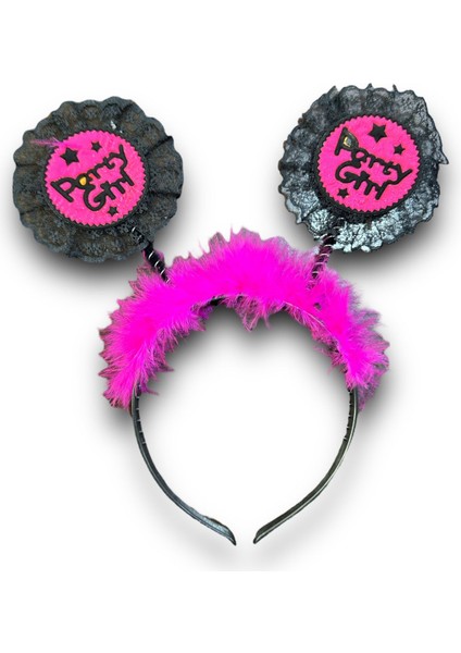 Party Girl Yazılı Yaylı Taç 5 Adet