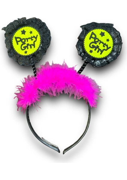 Party Girl Yazılı Yaylı Taç 5 Adet fiyatları