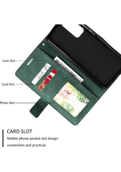 Huawei P Akıllı 2021 Kart Tutucu Için Kickstand Pu Deri Cüzdan Flip (Yurt Dışından)