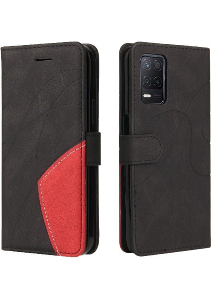 Kart Yuvası Standı ile Realme 8 5g Pu Deri Flip Folio Kılıf (Yurt Dışından)