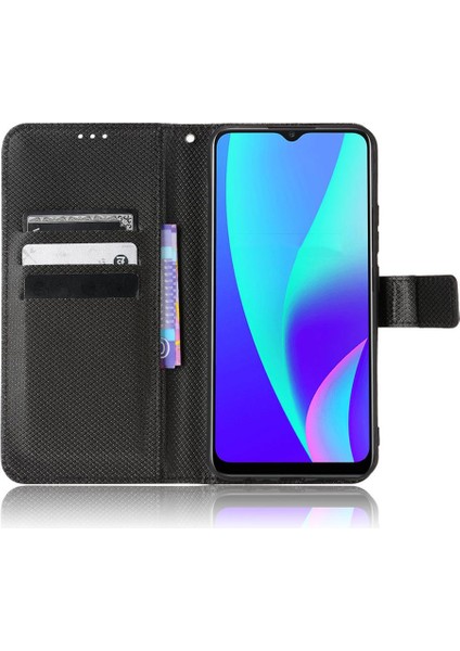 Realme C15 Kart Tutucu Kickstand Manyetik Cüzdan Kapağı Için Kılıf (Yurt Dışından) fırsatları