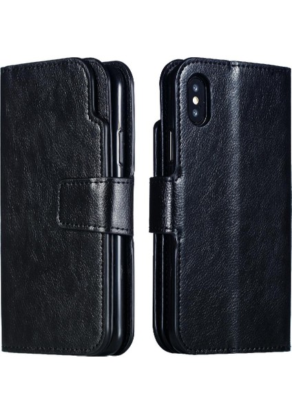 IPhone X/xs Cüzdan Manyetik Pu Deri Kickstand 9 Kart Yuvaları (Yurt Dışından)