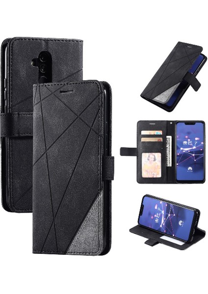 Huawei Mate 20 Lite Için Kılıf Darbeye Pu Deri Kart Tutucu Kickstand (Yurt Dışından)