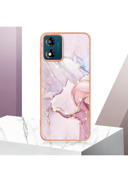 Motorola Moto E7 Güç Koruma Yumuşak Tampon Mermer Desen Ince (Yurt Dışından)